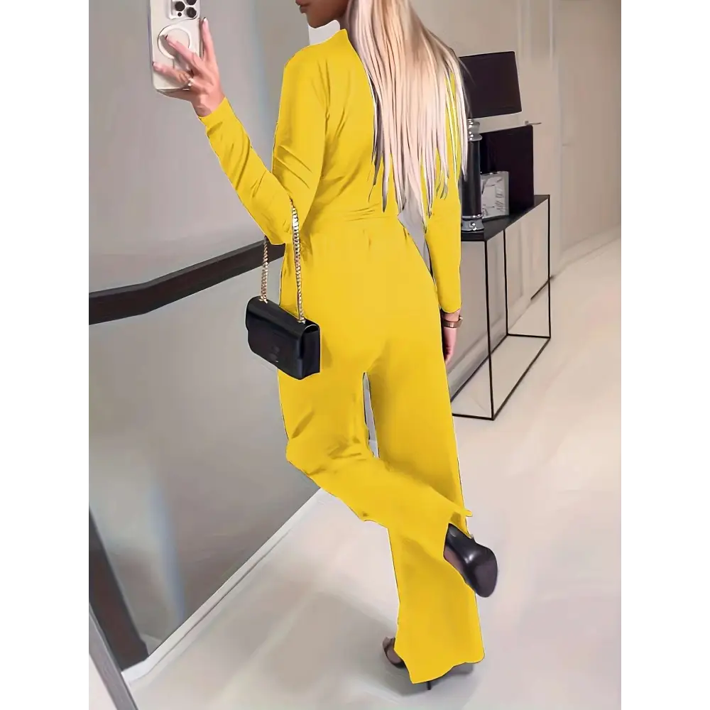 Women’s Casual Sleeveless Jumpsuit with Belted Waist
