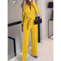 Women’s Casual Sleeveless Jumpsuit with Belted Waist