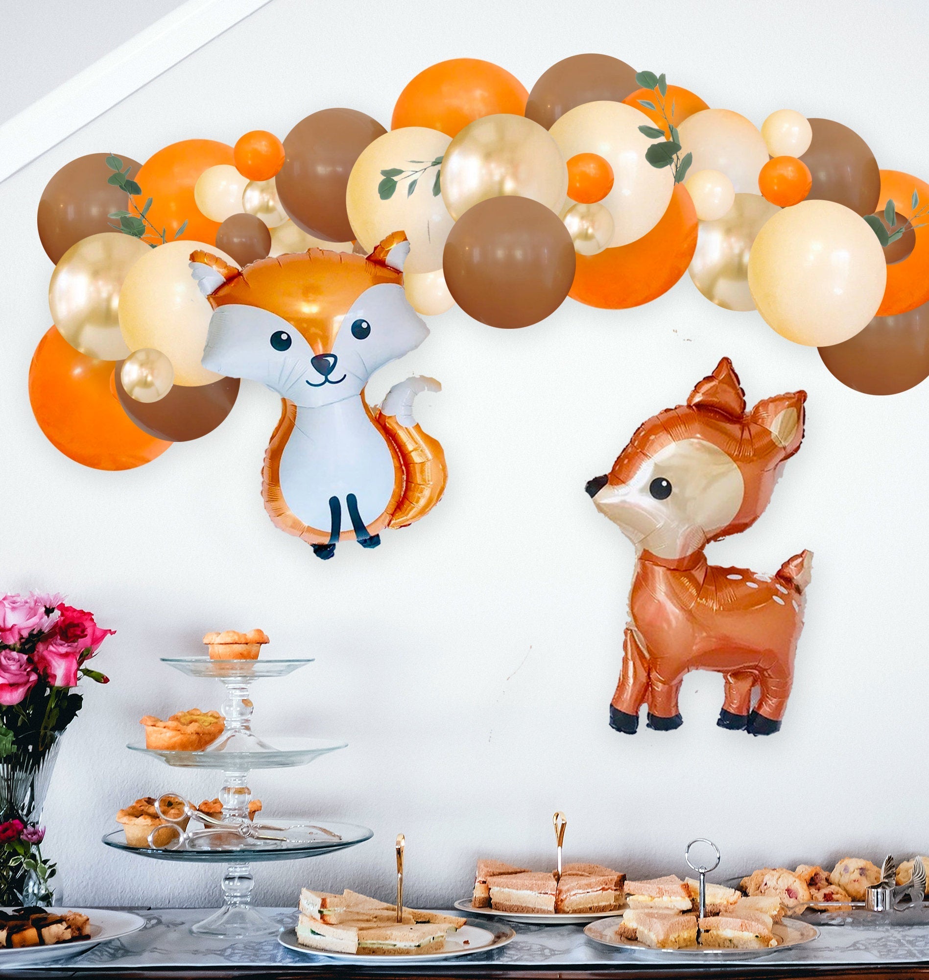 Orange & Gold Woodland Pumpkin Balloon Garland Kit