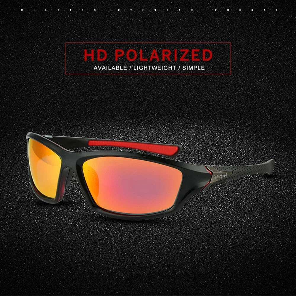 Polarized Goggle-Style Sunglasses | UV Protection Mirror Lens Eyewear
