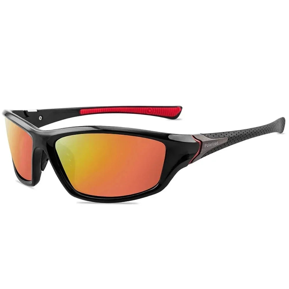 Polarized Goggle-Style Sunglasses | UV Protection Mirror Lens Eyewear