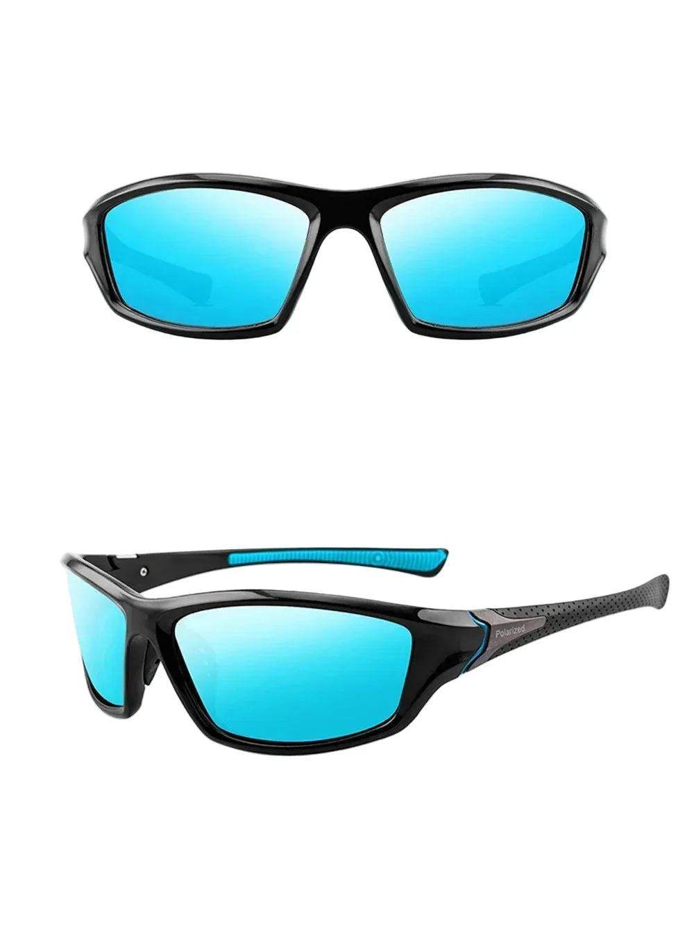 Polarized Goggle-Style Sunglasses | UV Protection Mirror Lens Eyewear